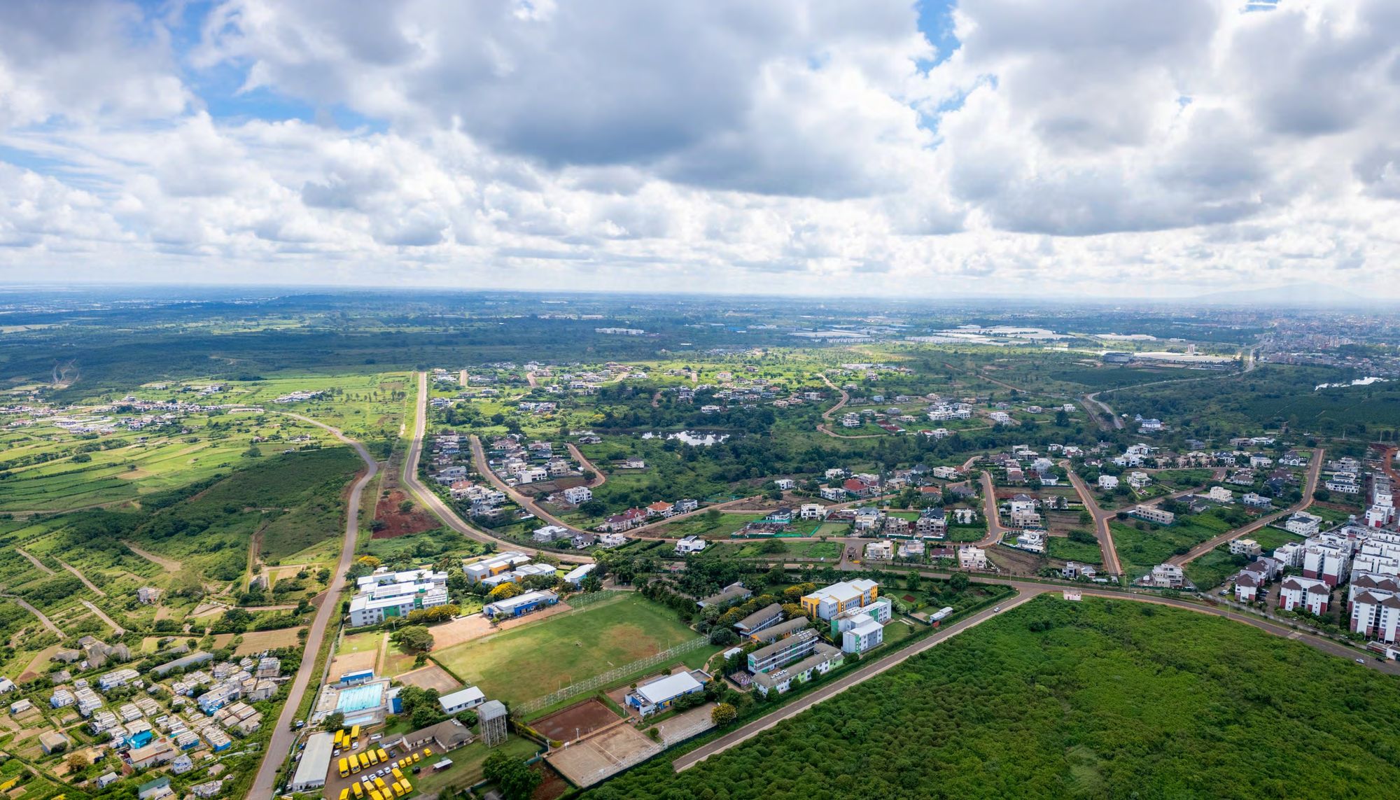 Aerial view of Tatu City, Ruiru, where Faraja Properties is based